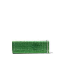amina muaddi pochette paloma à ornements en cristal - vert