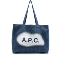 a.p.c. sac cabas diane en jean - bleu