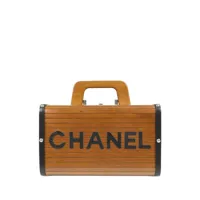 chanel pre-owned sac à main à logo (1995) - marron