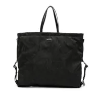 versace sac cabas neo nylon en jacquard - noir