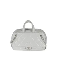 chanel pre-owned sac express bowling (2019-2020) - blanc