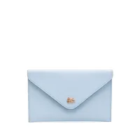 etro pochette pegaso à design d'enveloppe - bleu