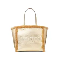 jimmy choo sac à main avenue en peau lainée - or