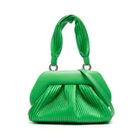 themoirè sac à main à design plissé - vert