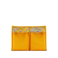 burberry pochette en coton à design bicolore - jaune