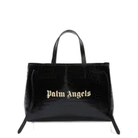 palm angels sac cabas 24/7 en cuir - noir