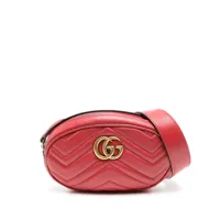 gucci pre-owned sac banane à motif gg marmont - rouge