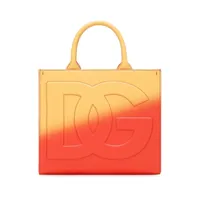 dolce & gabbana sac à main daily à logo embossé - orange