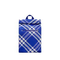 burberry sac à dos roll à carreaux en jacquard - bleu