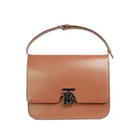 burberry pre-owned sac à main médium tb à plaque logo - marron