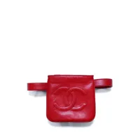 chanel pre-owned sac banane à logo cousu (1985-1993) - rouge