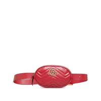 gucci pre-owned sac banane marmont double g (2016-2023) - rouge