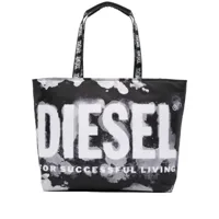 diesel sac cabas rave à logo imprimé - noir
