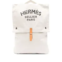 hermès pre-owned sac cabas sellier en toile - tons neutres