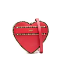 moschino pochette zippée à design cœur - rouge