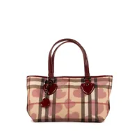 burberry pre-owned sac à main heart en toile - rouge