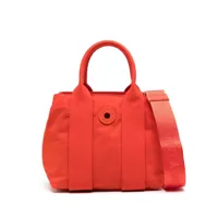 bimba y lola sac cabas à plaque logo - orange