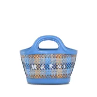 marni mini sac cabas tropicalia - bleu