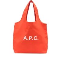 a.p.c. sac à main à logo imprimé - orange