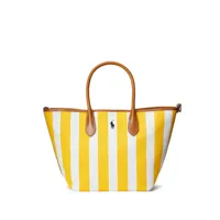 polo ralph lauren sac cabas en toile à rayures - jaune
