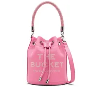 marc jacobs sac seau the leather bucket - rose
