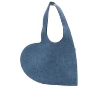 coperni sac cabas heart en jean - bleu