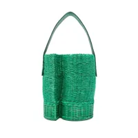 sacai sac seau à design tressé - vert