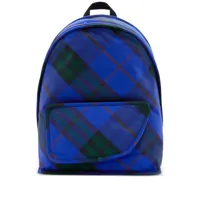burberry sac à dos shield à imprimé vintage check - bleu