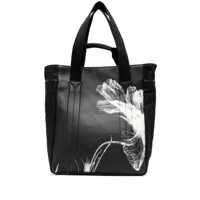 y-3 sac cabas à motif floral - noir