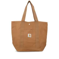 carhartt wip sac cabas en toile à patch logo - marron