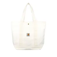 carhartt wip sac cabas en toile à patch logo - blanc