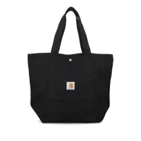 carhartt wip sac cabas en toile à patch logo - noir