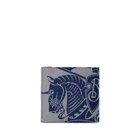 burberry pochette en toile à logo imprimé - bleu