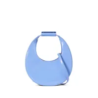 staud mini sac à main moon en cuir - bleu