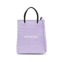 balenciaga mini shopping leather tote bag - violet