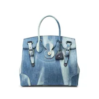 ralph lauren collection sac cabas soft ricky en jean - bleu