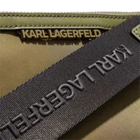 karl lagerfeld petits sacs à main, k/ikonik 2.0 nylon small pouch en vert - pochettespour dames