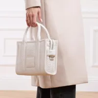 marc jacobs sacs portés main, the tote bag mini en blanc - totespour dames