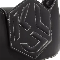 karl lagerfeld jeans petits sacs à main, hexagon shoulder bag en noir - pochettespour dames