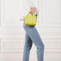 marc jacobs sacs portés main, the tote bag leather en jaune - totespour dames