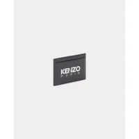 kenzo porte-cartes 'kenzo emboss' en cuir unisexe noir - tu