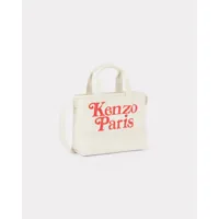 kenzo petit tote bag/sac cabas 'kenzo utility' en toile unisexe ecru - tu