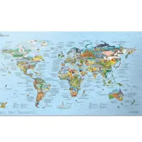 awesome maps things to do before you die vinyl map multicolore 146 x 86 cm