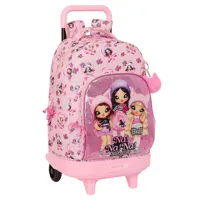 safta compact with trolley wheels nanana fabulous backpack rose