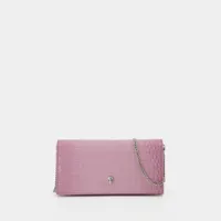 wallet on chain - alexander mcqueen - cuir - rose antique