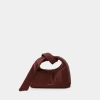 sac à main mini grace - anine bing - cuir - dark cherry