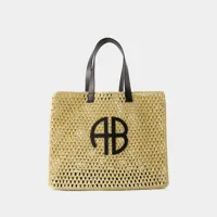 tote bag rio large - anine bing - synthétique - beige