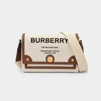 sac hobo ll md note ll6 - burberry - coton - beige