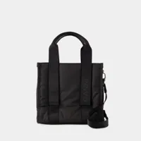 tote bag recycled tech small - ganni - synthétique - noir