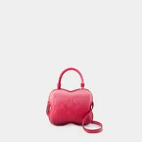 sac à main butterfly small gradient - ganni - cuir synthétique - rose